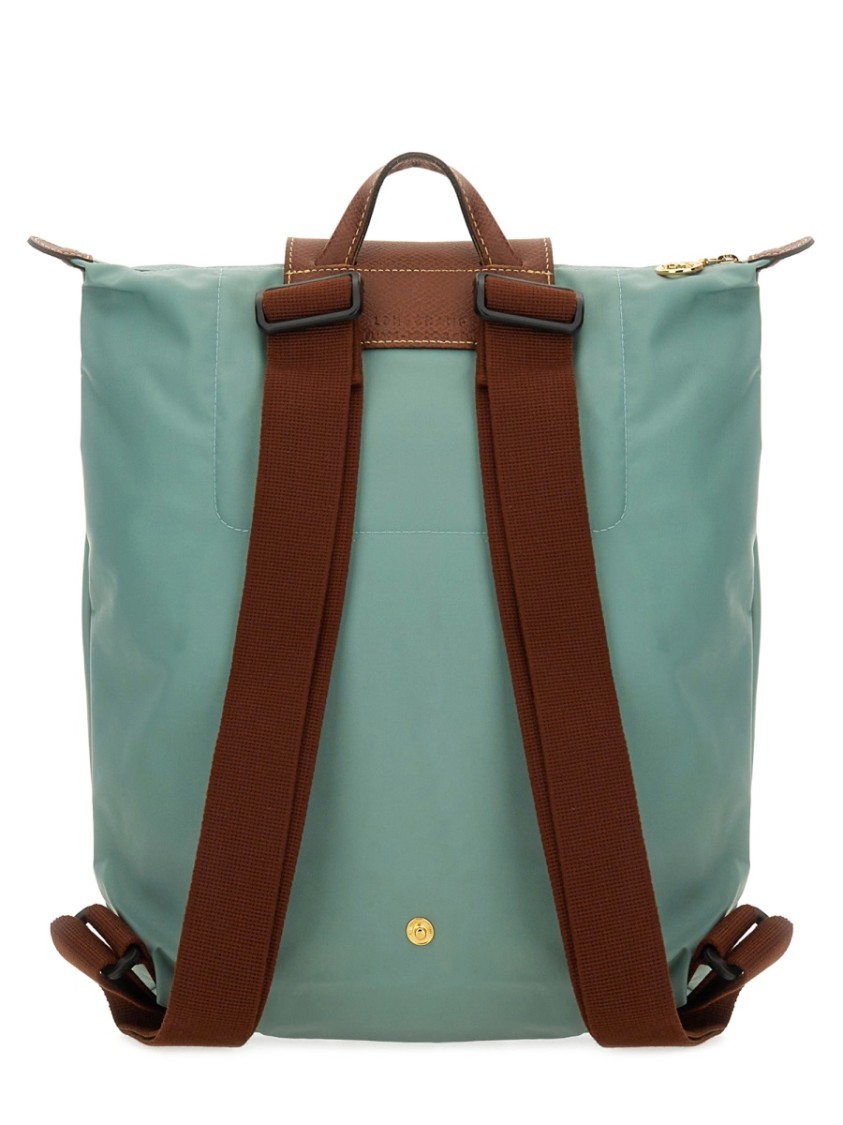 Longchamp "m Le Pliage" Backpack In Green