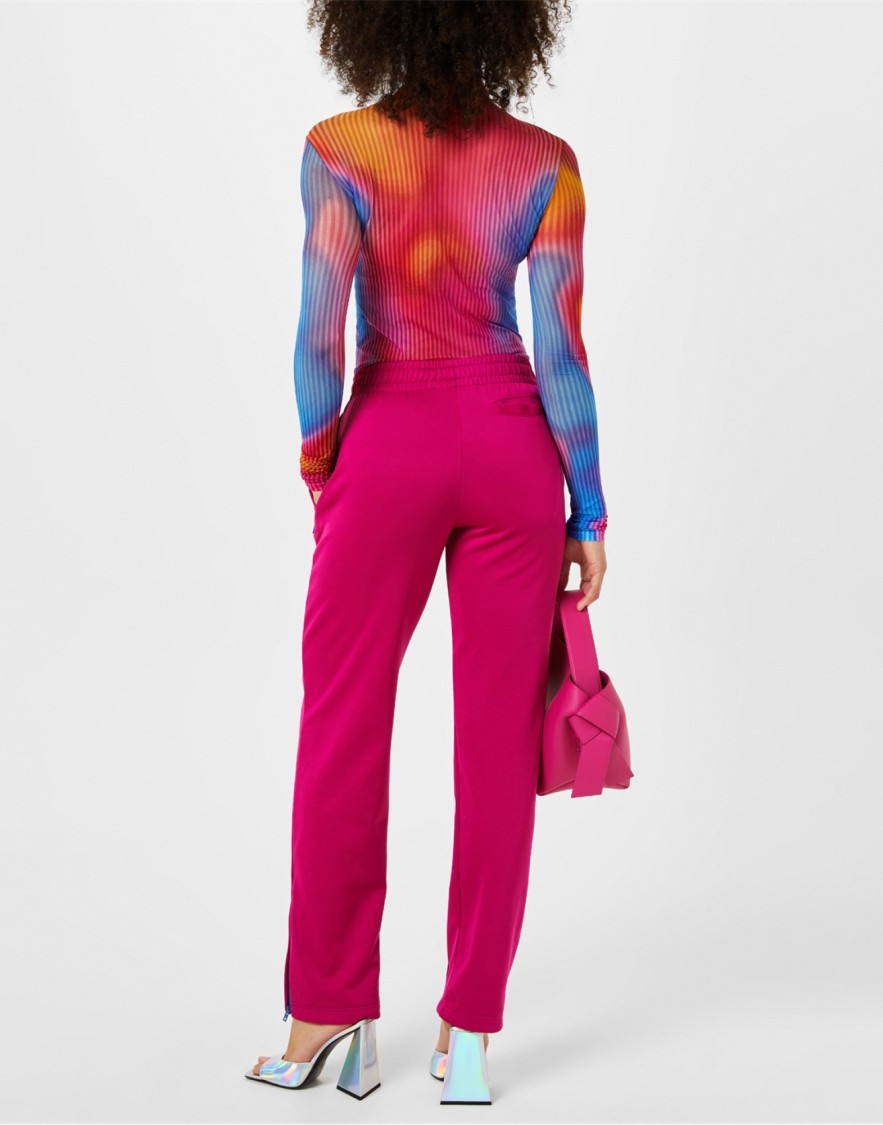 Acne Studios Fuchsia Pink Feist Face Track Pants In Pink