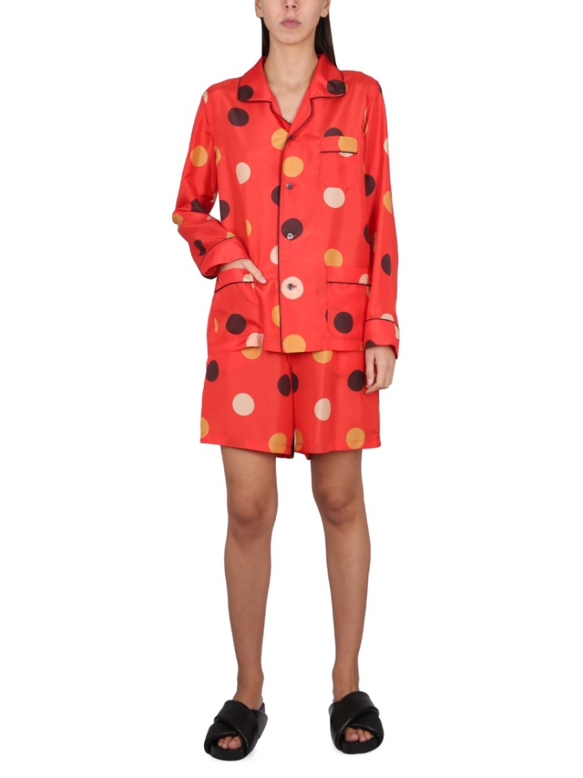 Aspesi Polka-dot Drawstring Shorts