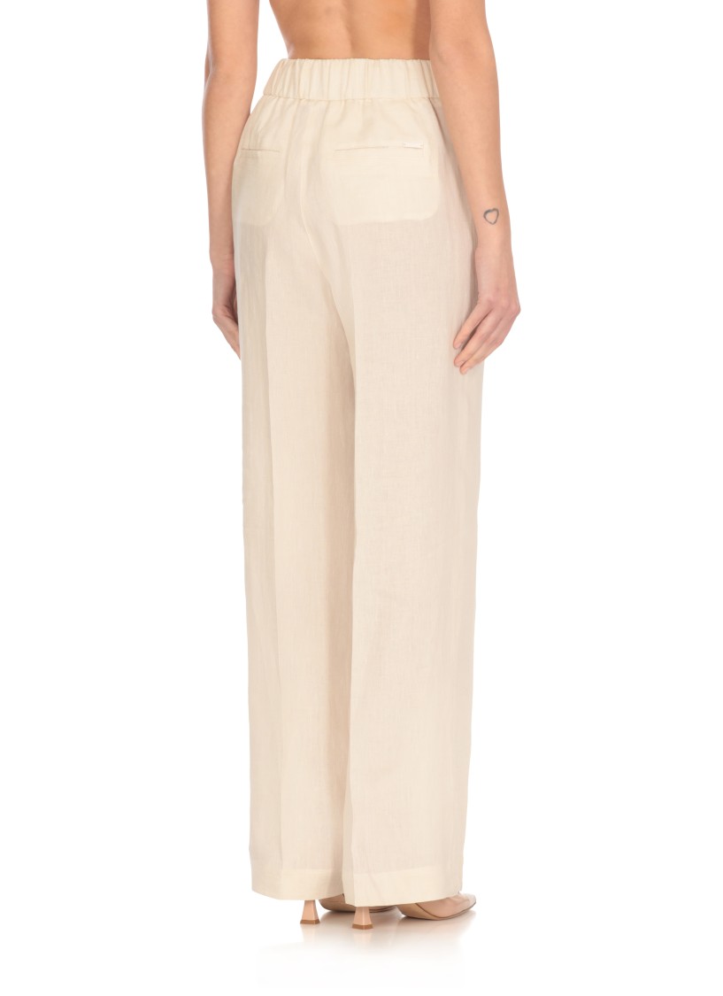 Peserico Drawstring Casual Pants In Neutrals