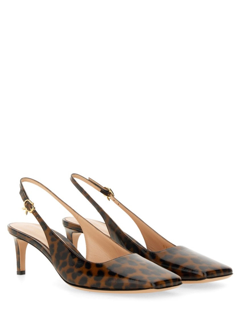 Gianvito Rossi Christina Sling 55mm Animal-print Pumps In Brown