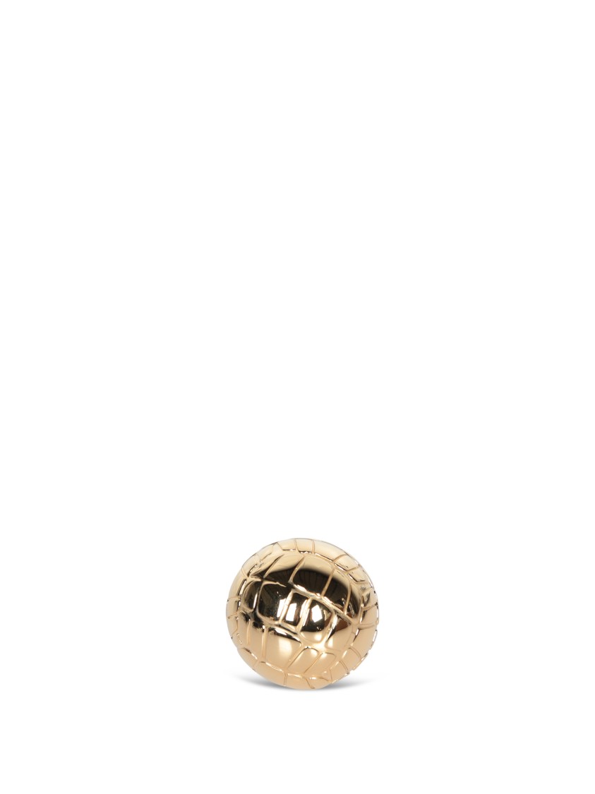 JACQUEMUS JACQUEMUS GEOMETRIC DESIGN GOLD-TONE BRASS RING 