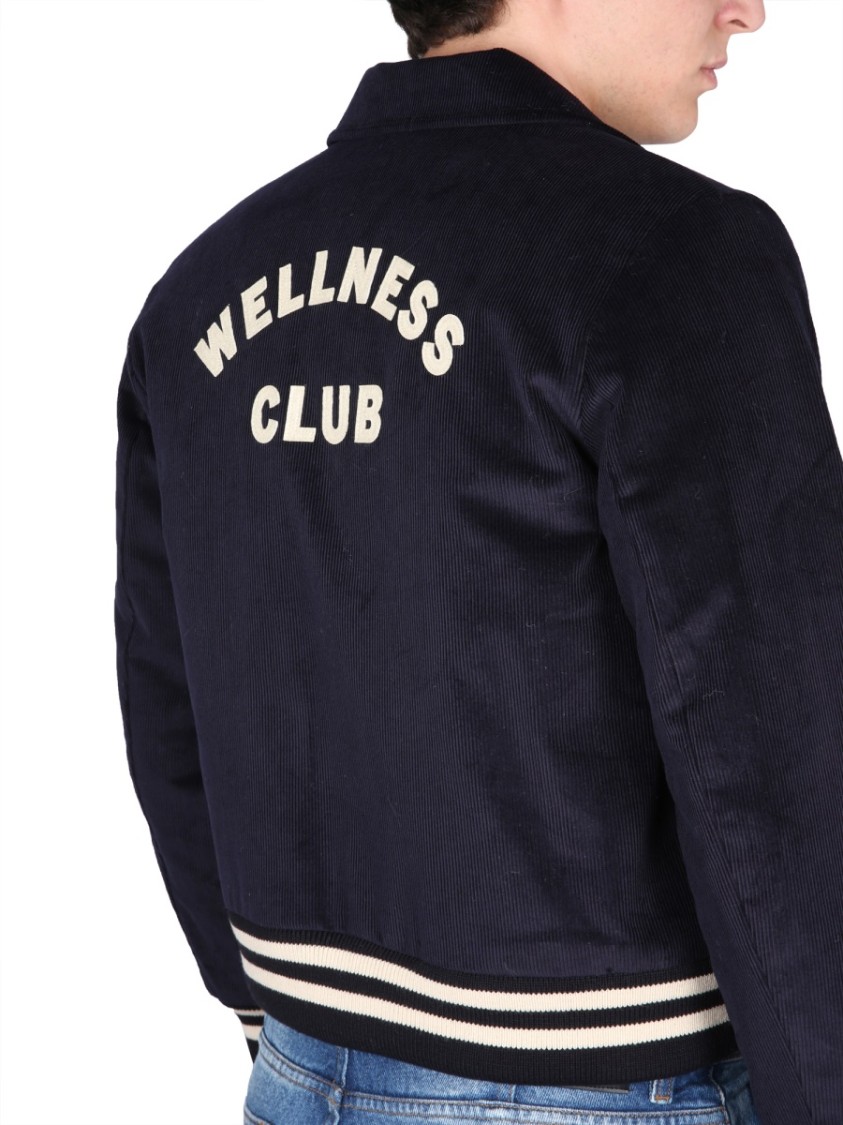 Sporty And Rich Cropped Black Varsity Jacket