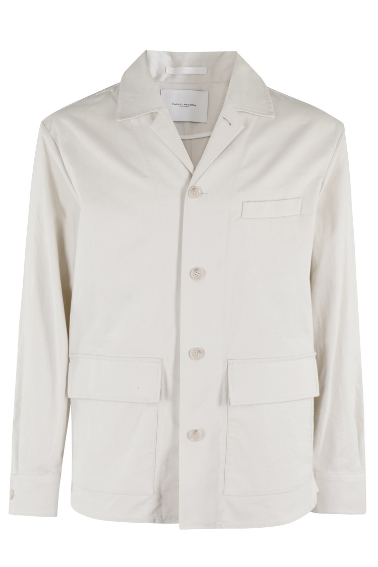 PAOLO PECORA PAOLO PECORA LINEN-BLEND LONG-SLEEVE JACKET