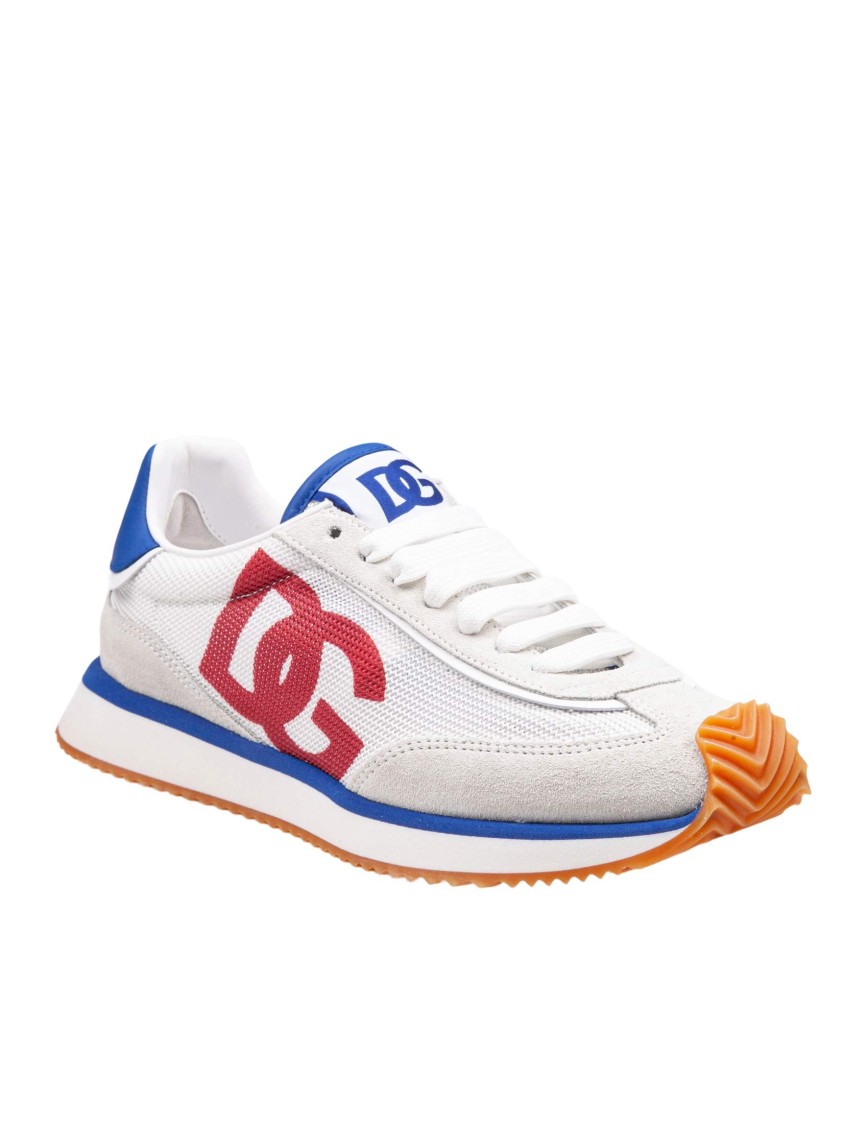 Dolce & Gabbana Cushion Low-top Sneakers Featuring Contrasting Elements In White