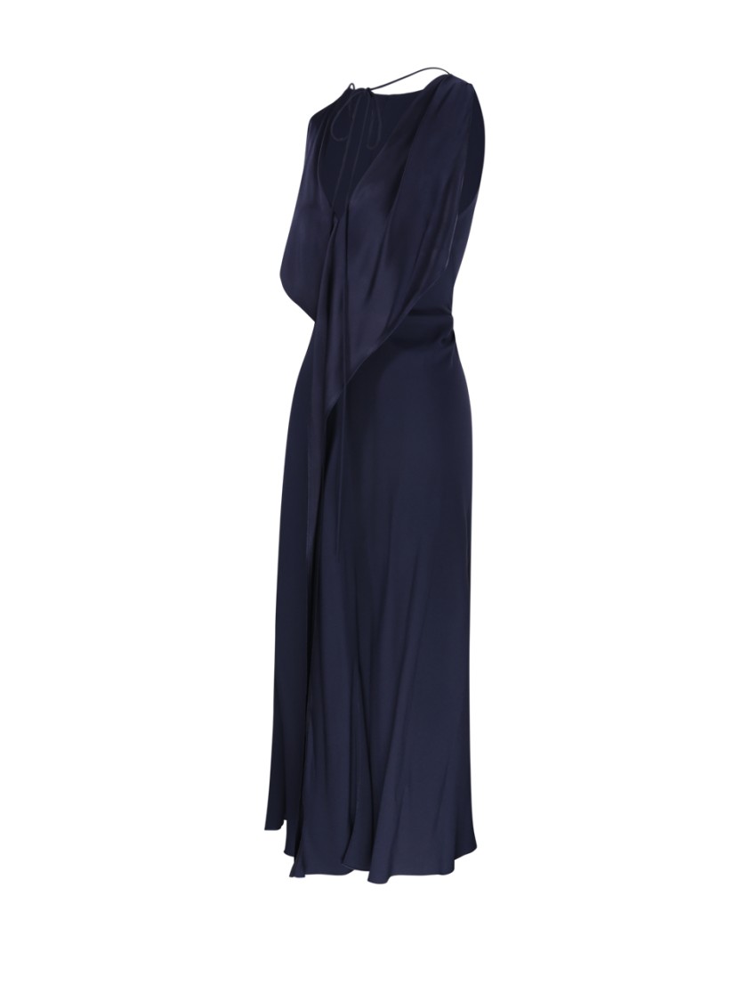 Victoria Beckham Sleeveless Draped V-Neck Dress | THE LIST