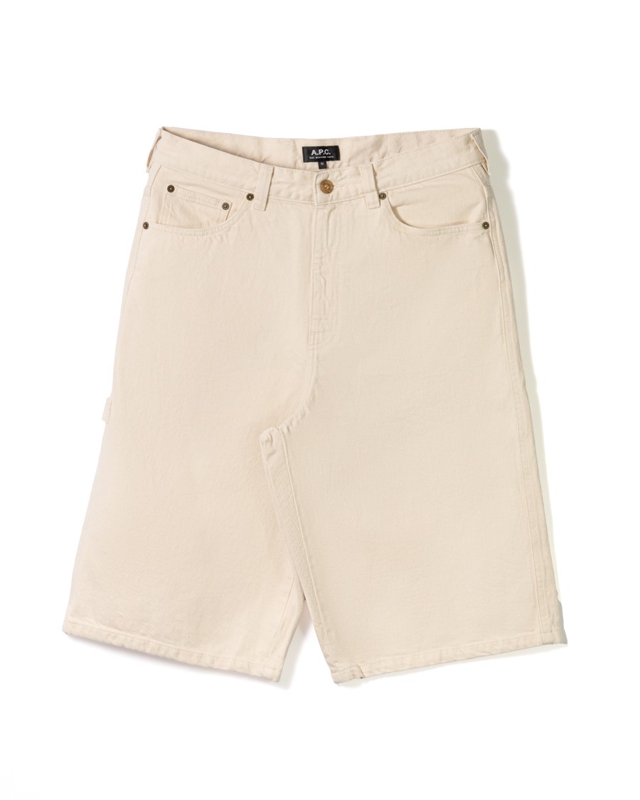 Apc A.p.c. Beige Five-pocket Shorts With Hammer Loop In Neutral