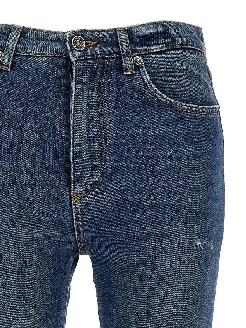Dolce & Gabbana Slim-fit 5-pocket Jeans With High Waist In Blue