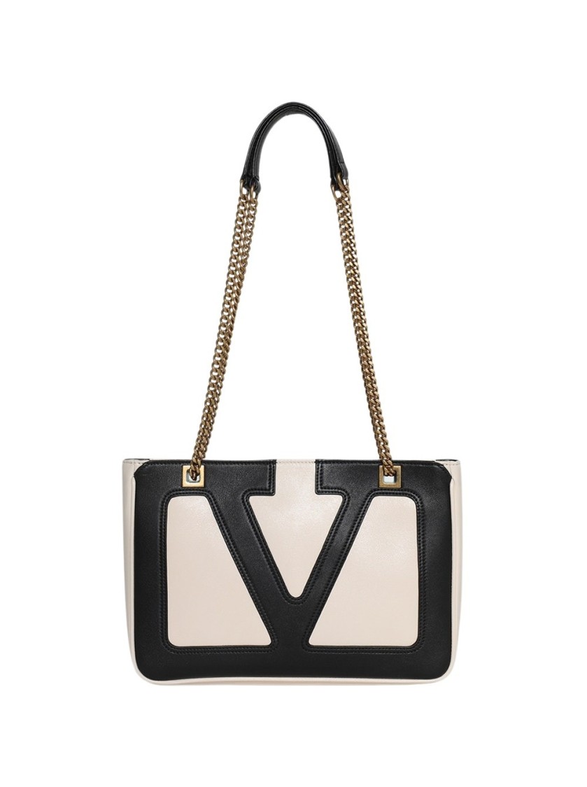 Valentino Viva Superstar Bag Butter And Black In Neutrals