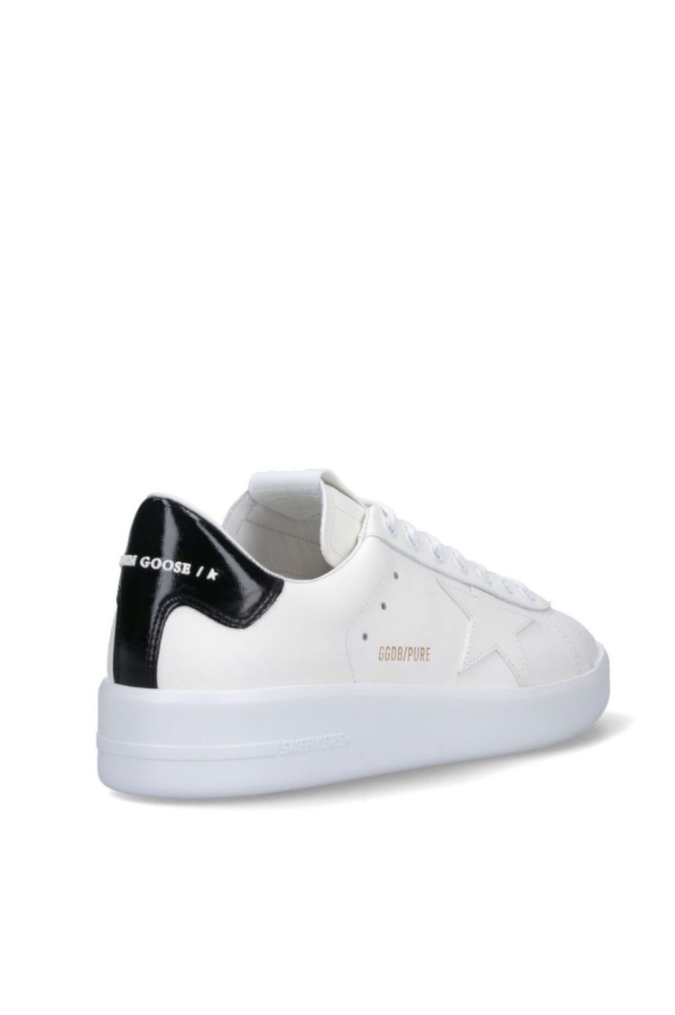 Golden Goose Mens Silver Com Pure Star Bio Logo-print Faux-leather Low-top Trainers