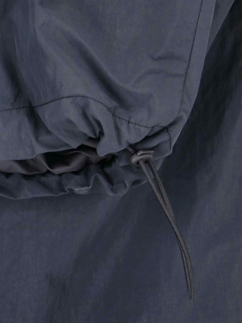 Studio Nicholson Straight Trousers With Elastic Waistband And Drawstring Hem In Blue