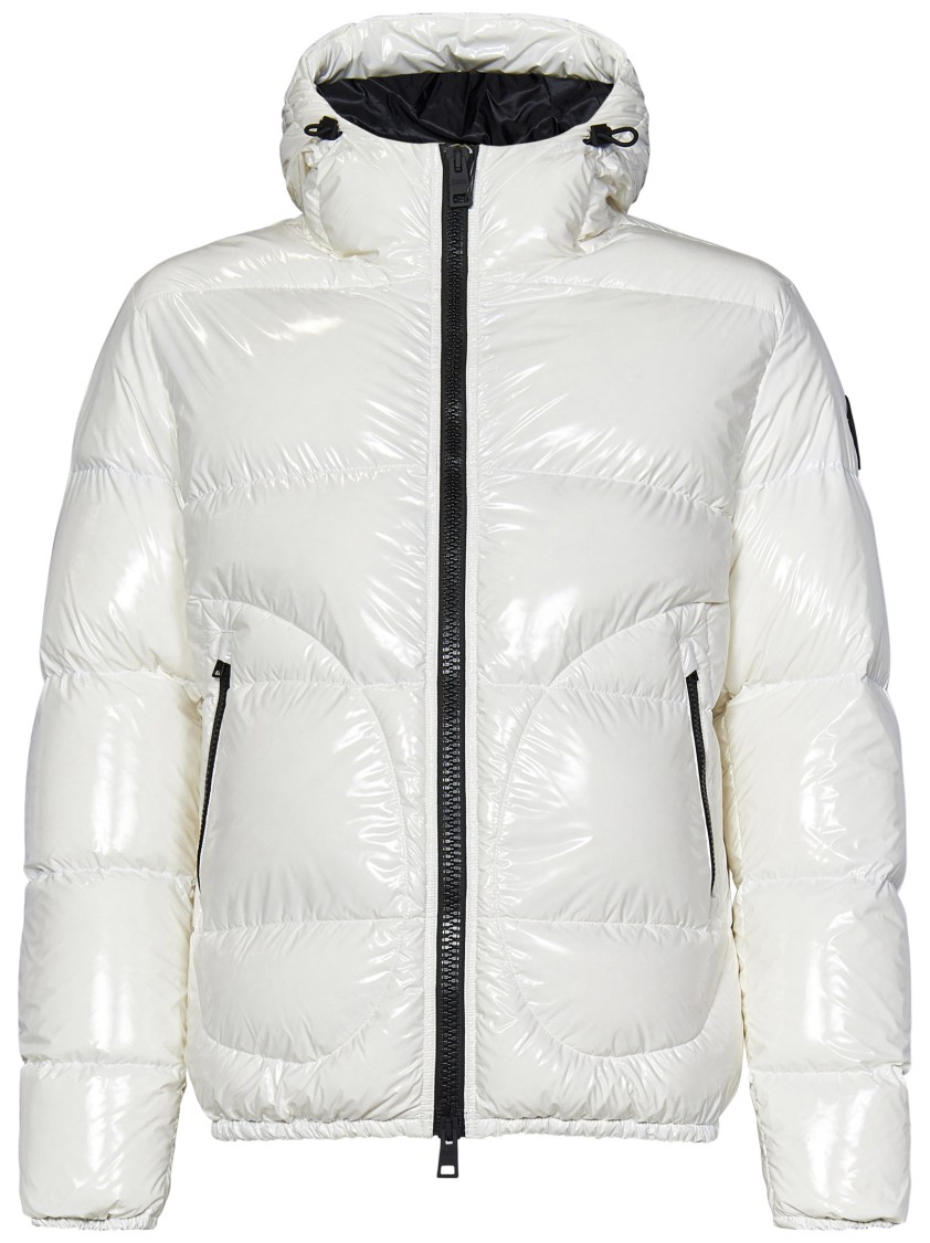 Herno White Glossy Nylon Down Jacket In White