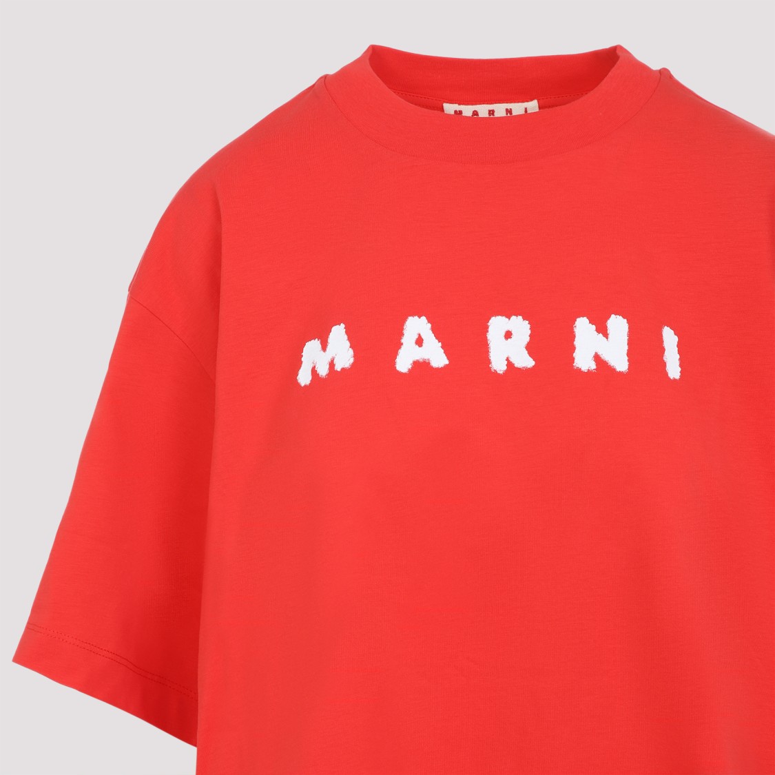 Shop Marni Crimson Red Cotton T-shirt