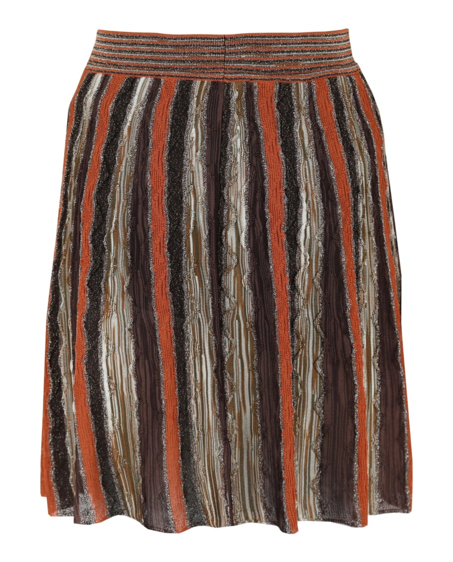 M Missoni Striped Pattern Mini Skirt In Multi