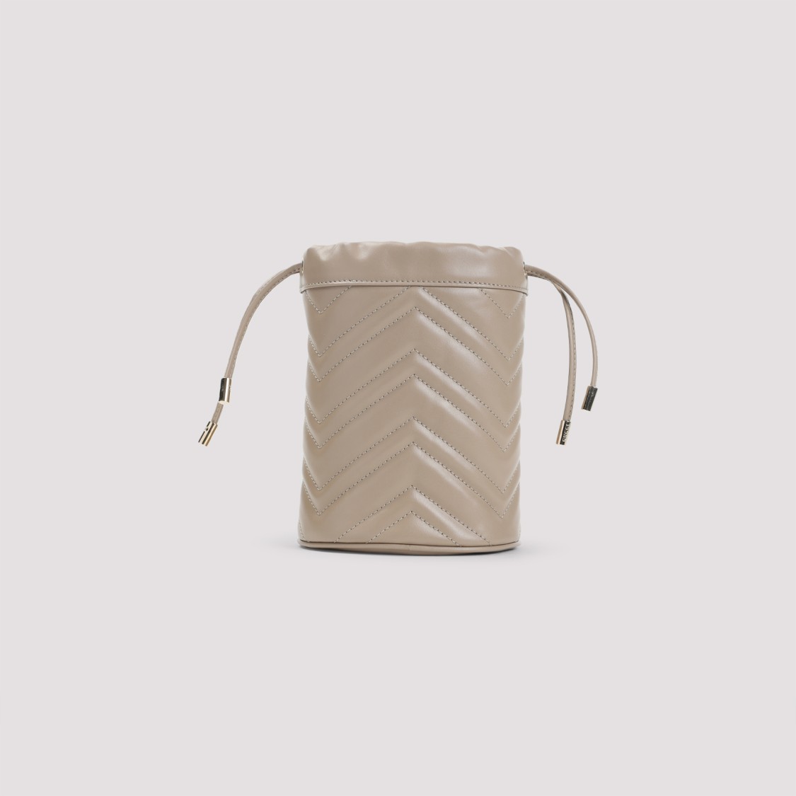 Gucci Chevron-pattern Matelassé Leather Clutch With Gold-tone Accents