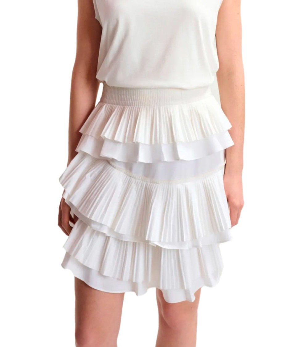 Essentiel Antwerp Hupaul White Mini Skirt In White