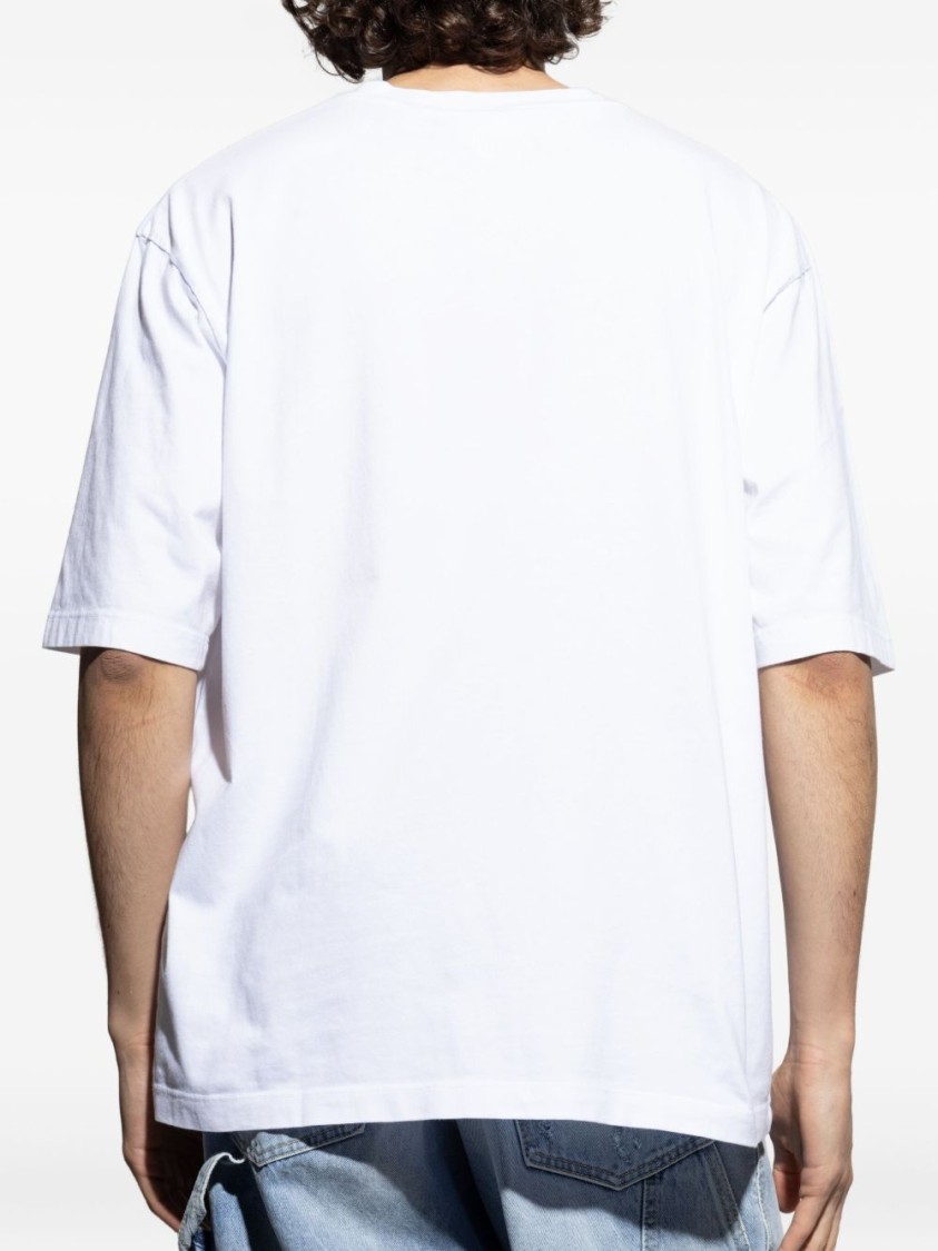 Dsquared2 Graphic Logo Oversized T-shirt In White