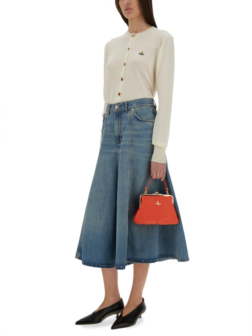 Shop Vivienne Westwood "bea" Cardigan In Neutrals