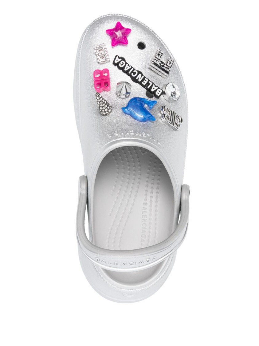 Balenciaga Crocs Jibbitz Clogs In White