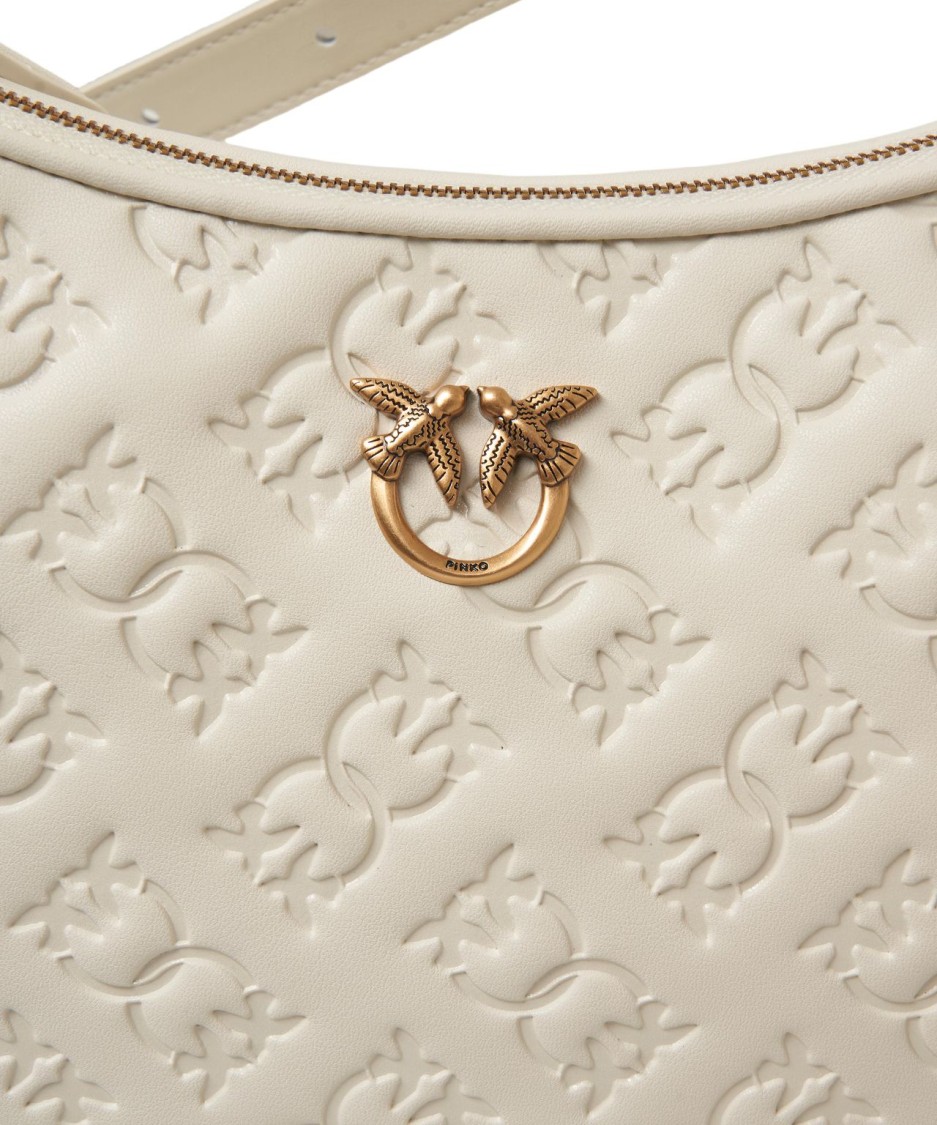 PINKO PINKO SHOULDER BAG WITH MONOGRAM 'MINI HALF MOON'