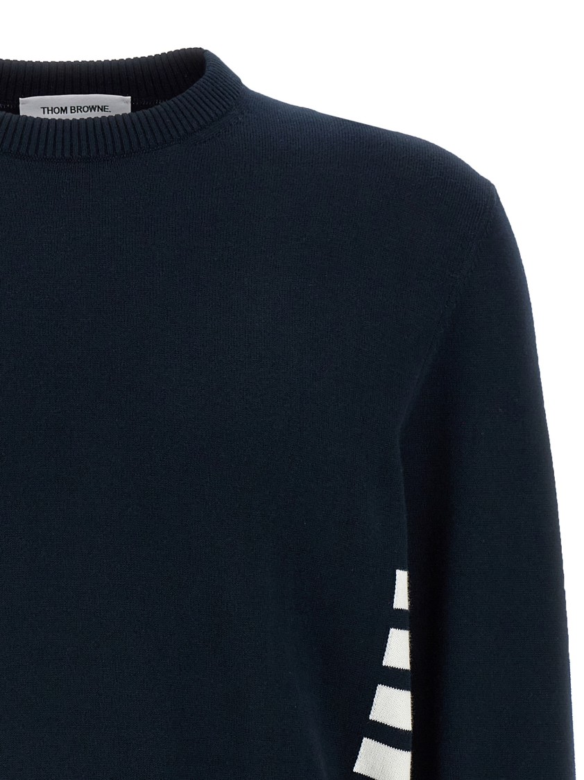 Thom Browne 4 Bar Sweaters And Cardigans In Blue