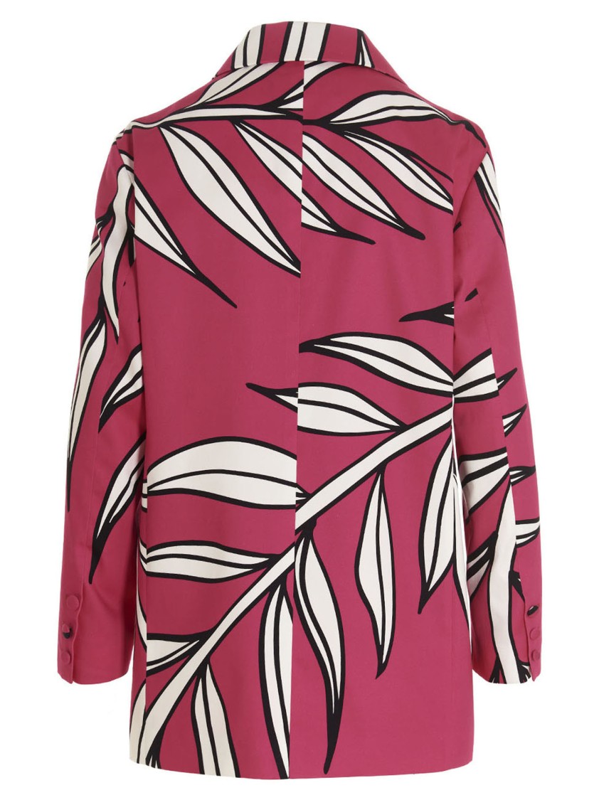 Rochas Floral Pattern Blazer Jacket In Pink