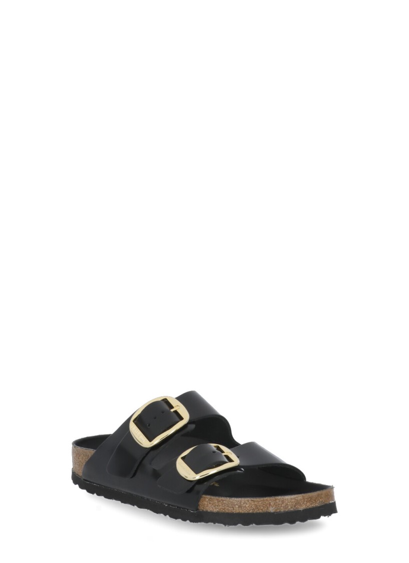 Birkenstock Arizona Big Buckle Nubuck Sandals In Black