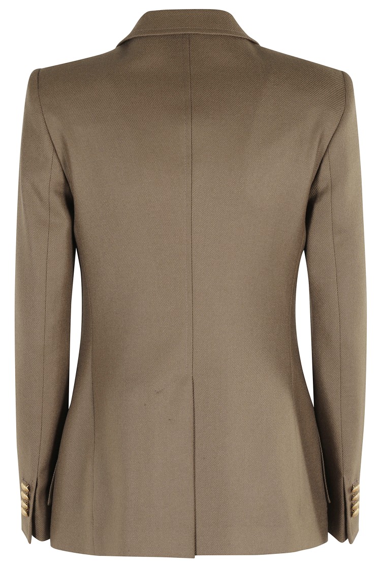 Tagliatore Double-breasted Tailored Wool Jacket With Notch Lapel In Brown