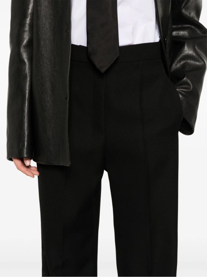 Max Mara Pants Tuxedo In Wool Uccio In Black