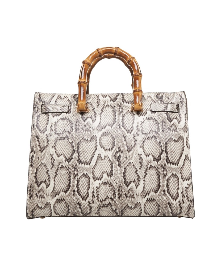 Liu •jo Liu Jo Grey Handbag With Textured Snake Pattern