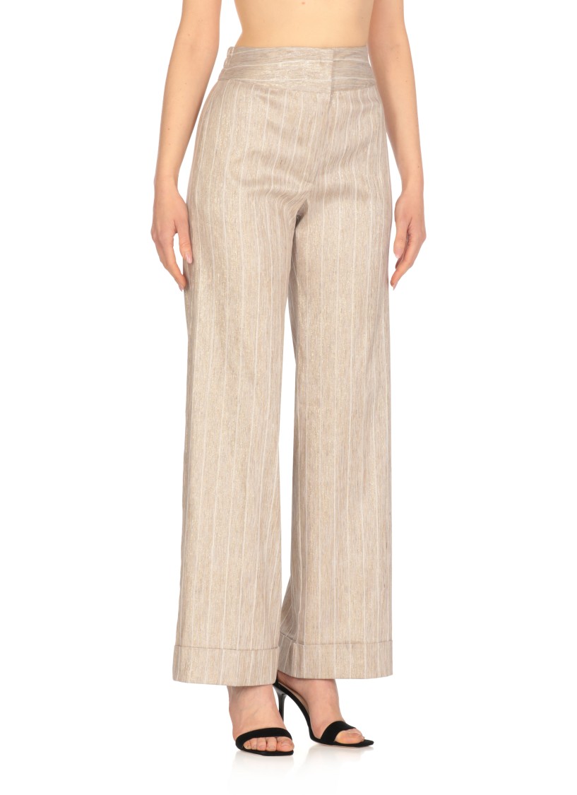 D Exterior D. Exterior Gold Viscose Blend Pants