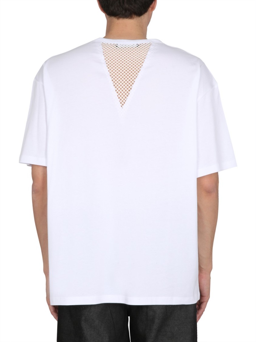 Raf Simons Iconic Logo T-shirt With Mesh Insert