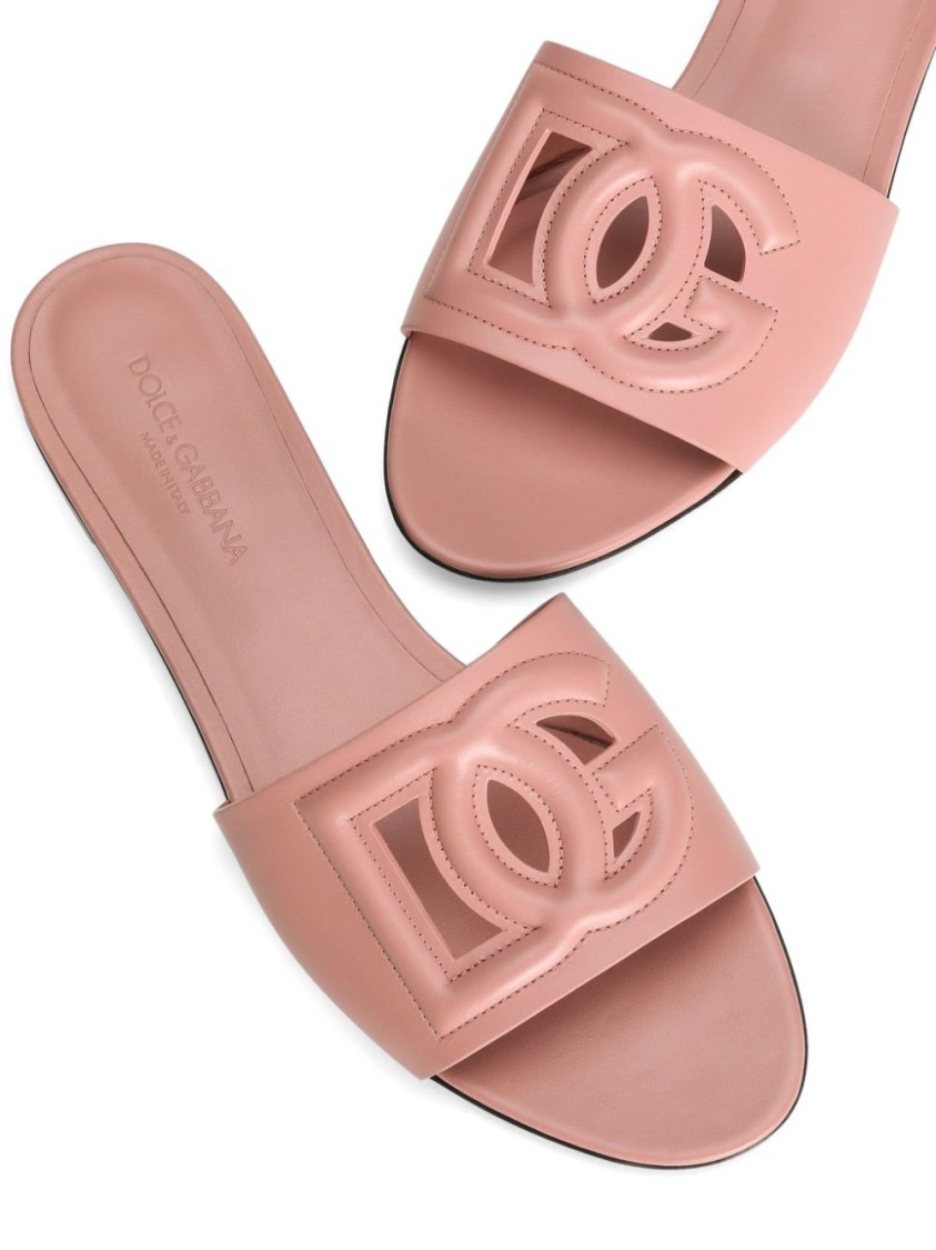 Shop Dolce & Gabbana Pink Open-toe Sandals