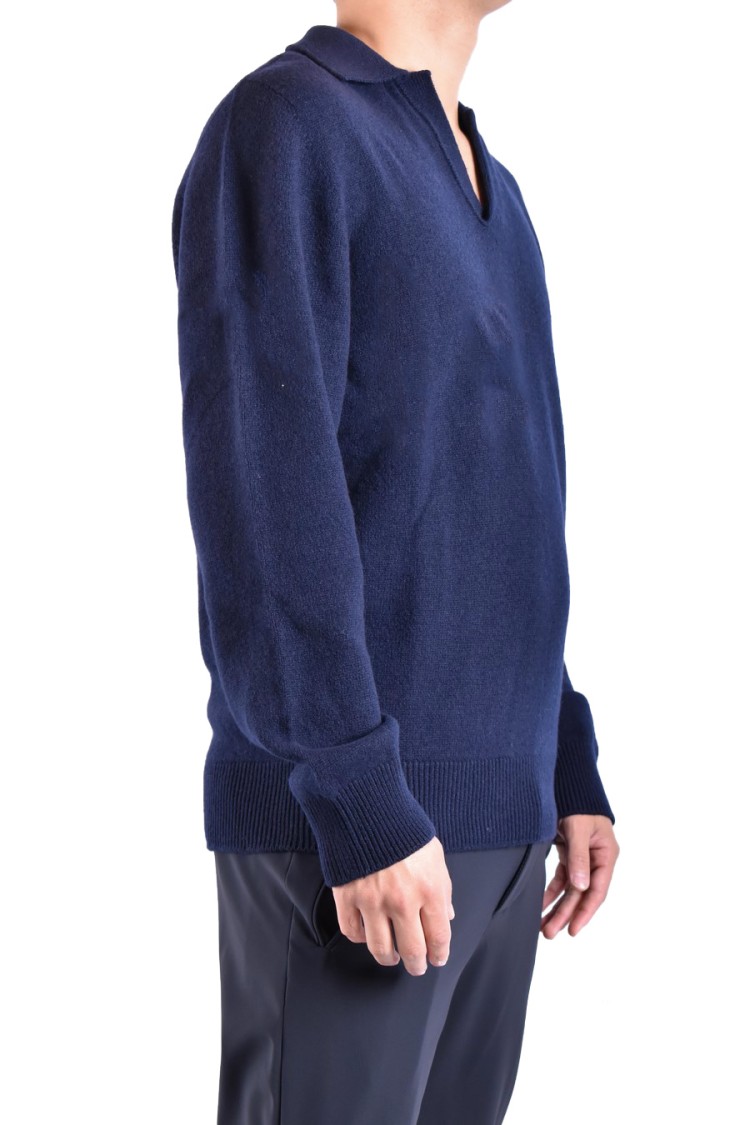 Laneus Relaxed Fit Polo Knitwear In Luxurious Wool-cashmere Blend