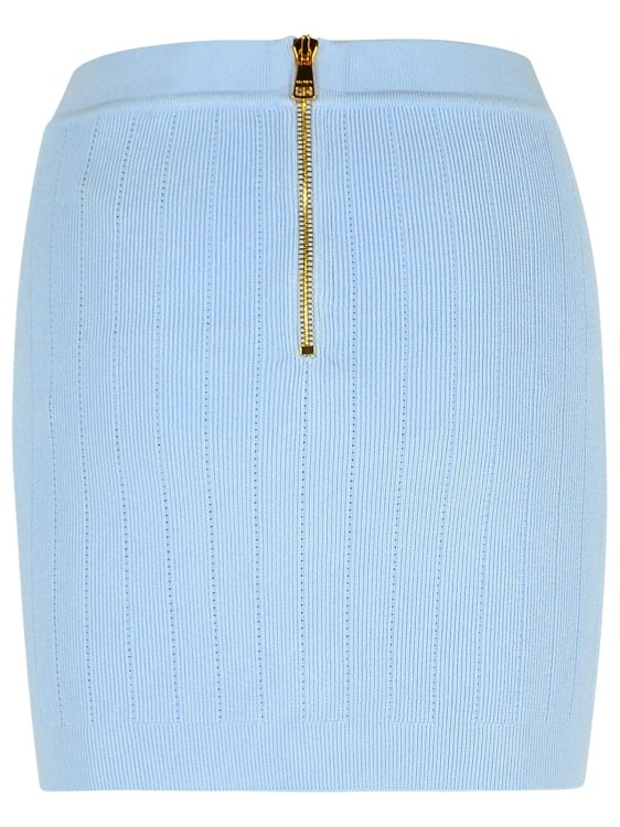 【送料&関税込】Balmain Light Blue Viscose Blend Miniskirt Balmain Light Blue Viscose Blend Miniskirt – BALTINI