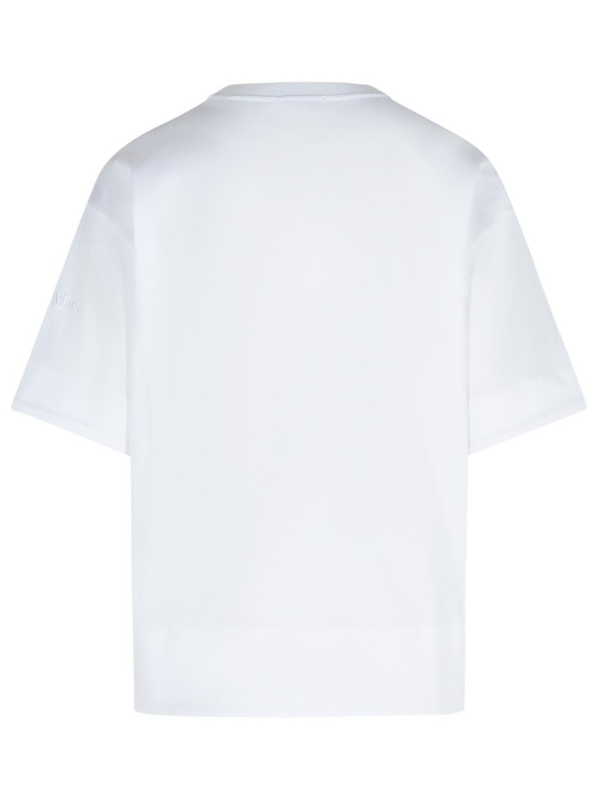 Max Mara Maser Short White Cotton T-shirt In White