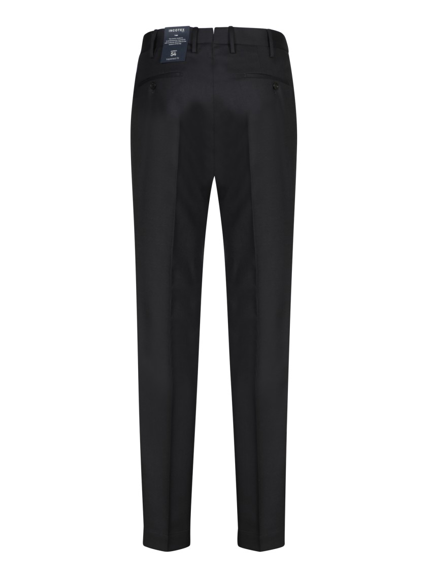 Incotex Tailored Blue Trousers With Adjustable Waistband In Blue