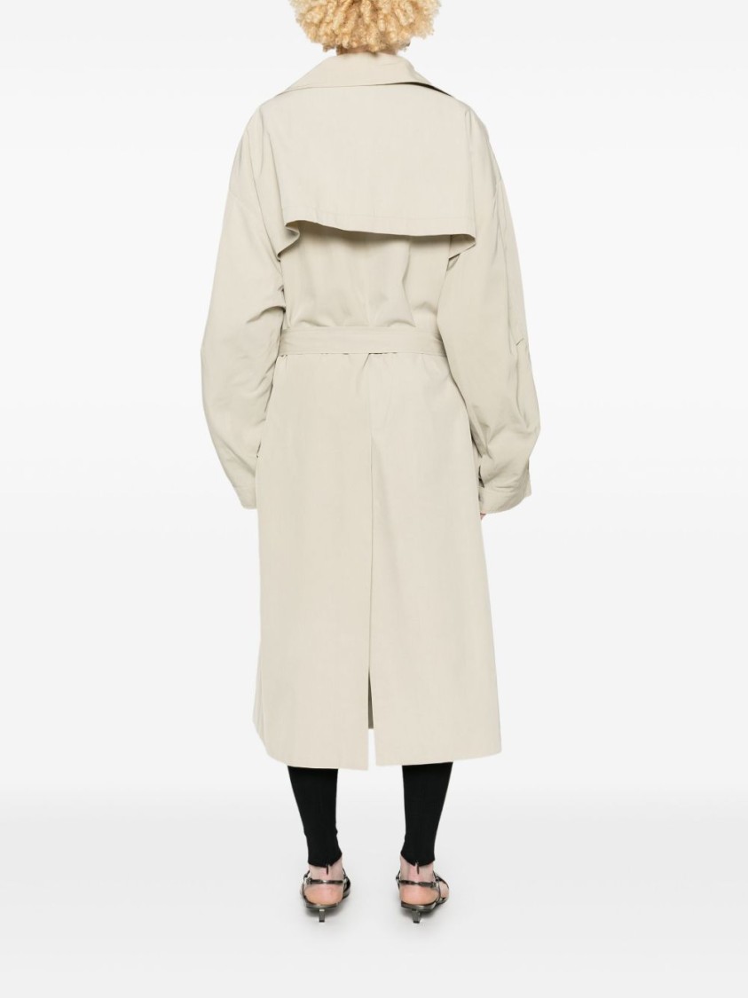 The Frankie Shop Mavis Trench Coat In Neutral