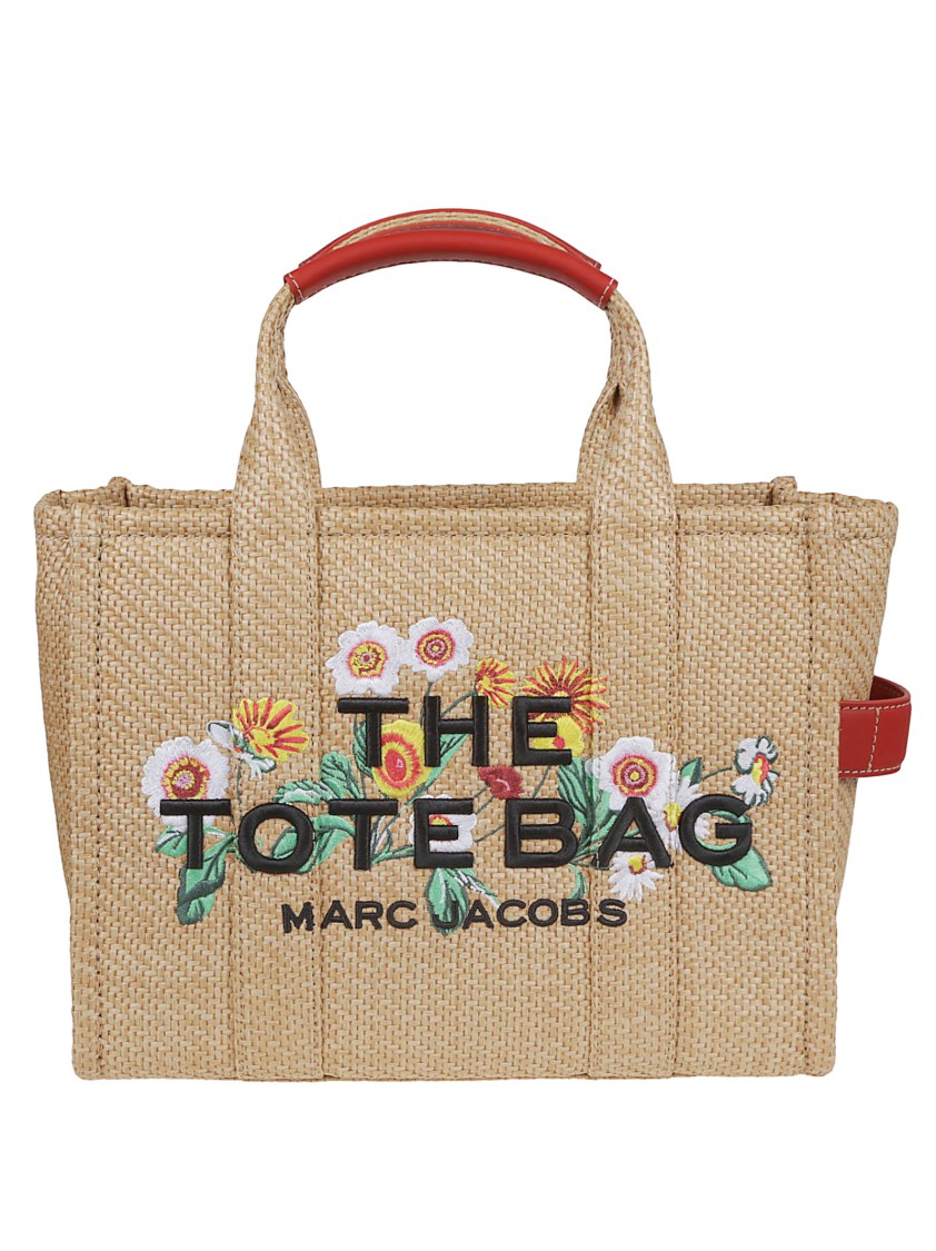 Marc Jacobs Woven Medium Tote With Leather Trim
