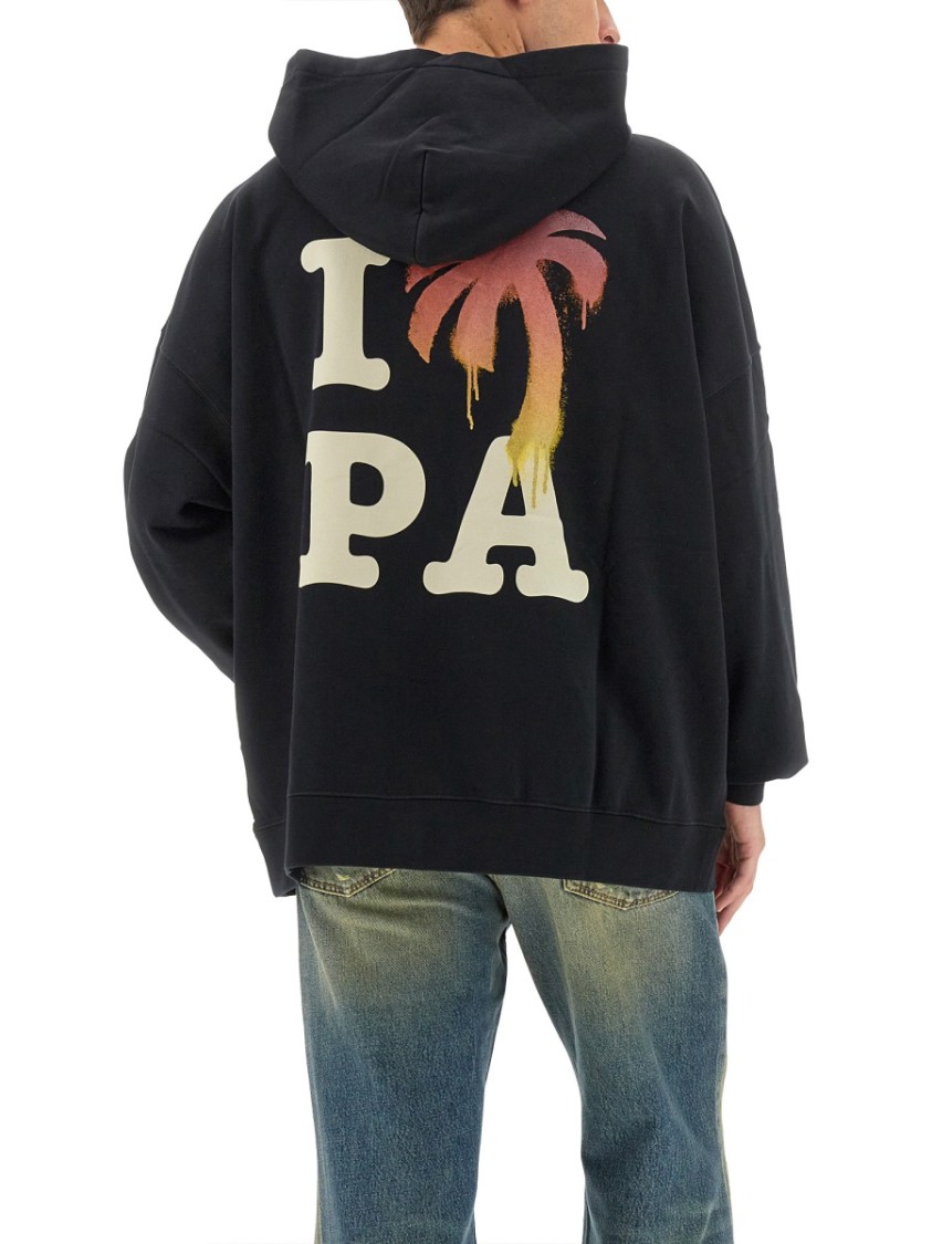 Shop Palm Angels I Love Pa Sweatshirt In Black