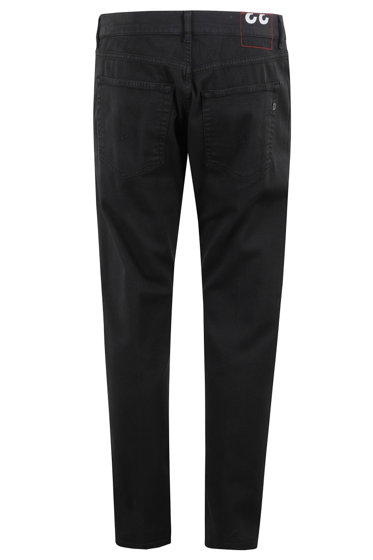 Dondup Carrot Leg Black Jeans With Five-pocket Design In Black