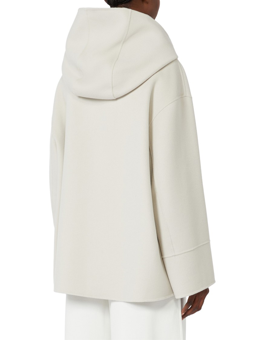 Max Mara Relaxed-fit Zip-up Sweater With Spacious Hood And Large Front Pockets In Gray
