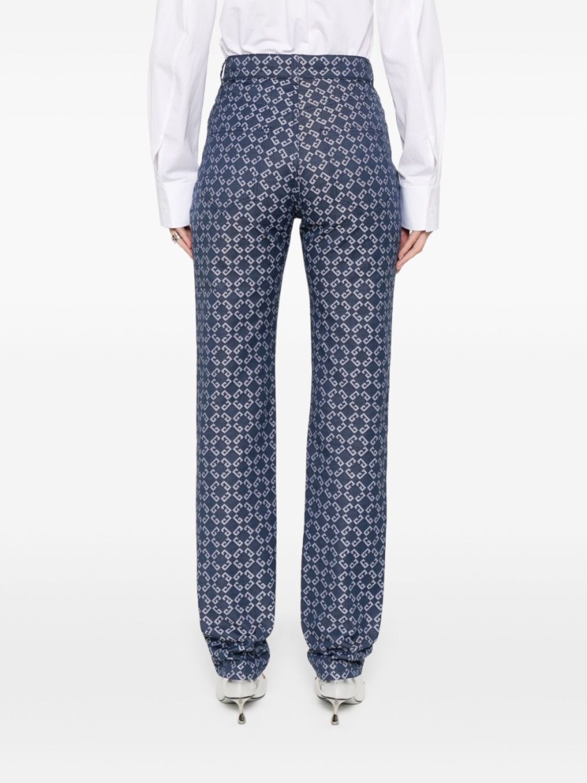 Givenchy High-waisted Tapered Jeans With Distinctive Pattern