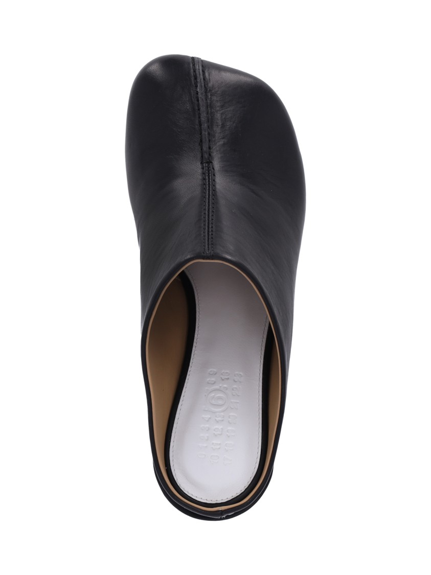 Shop Mm6 Maison Margiela Mm6 By Maison Margiela "stitch-out" Mules – Black
