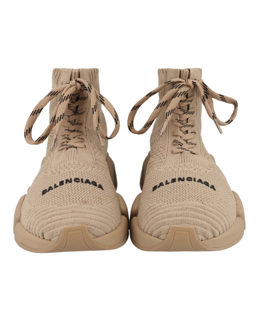 Balenciaga Speed 2 0 Lace Up Sneaker In Gold