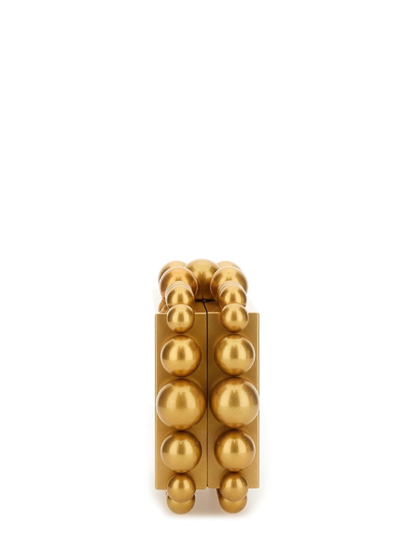 Shop Cult Gaia Rectangular Gold Aluminum Eos Clutch