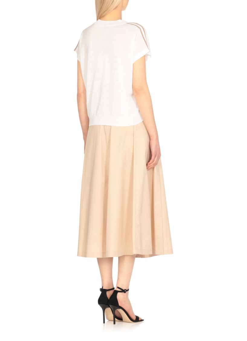 Peserico White Linen And Cotton Sweater