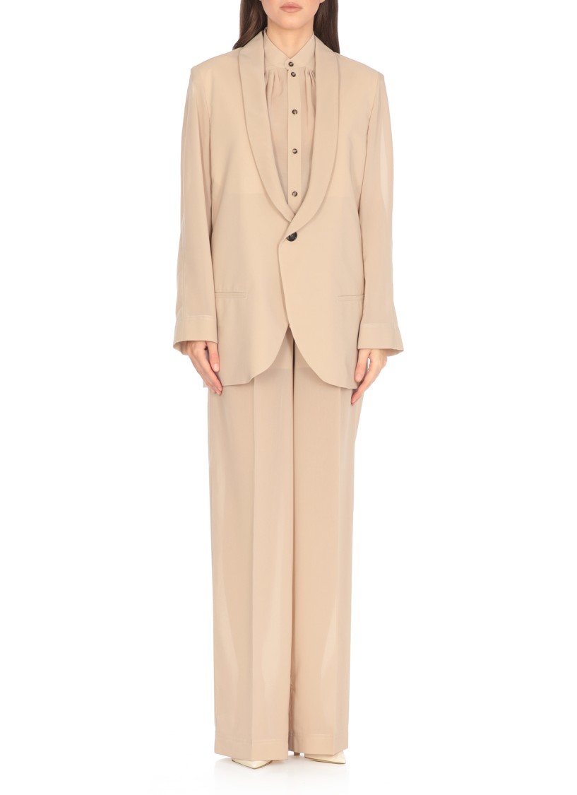 Philosophy Di Lorenzo Serafini Beige Cotton Blend Blazer In Neutral