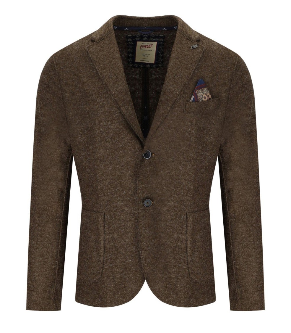 Bob Dover Brown Single-breasted Jacket