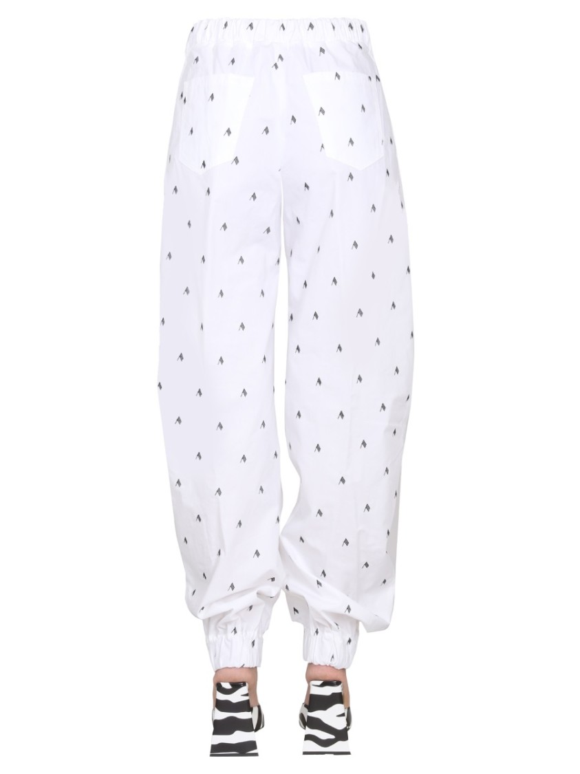Attico All Over Logo Pants In White
